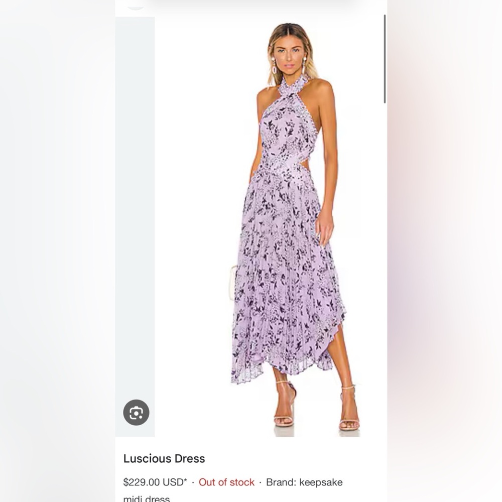 KEEPSAKE the Label ‘ Luscious’Lilac Floral Halter Midi Dress - Women's